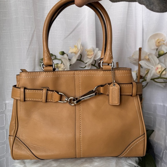 Coach Hampton Leather Satche- 08’-F11199-EUC - Picture 1 of 12